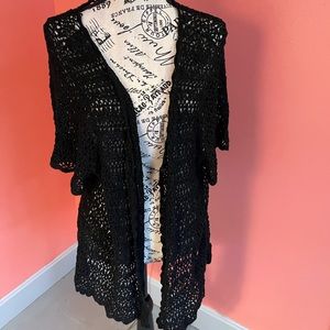 Style & co. brand black, crochet shrug. Size 2X